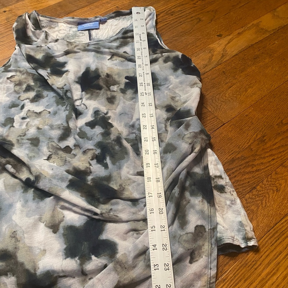 Simply Vera Vera Wang Sleeveless Floral Ruched Top L - Picture 5 of 8